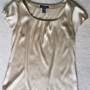 Gold silk top
